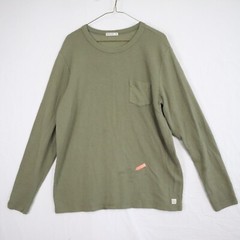 Marine Layer Shirt Mens M/L Thermal Waffle Knit Casual Pocket Green Long Sleeve