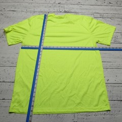 Hanes Cool Dri Shirt Mens XL Hi Vis Neon Yellow Short Sleeve Work