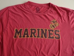 Vintage USMC US Marine Corps eagle globe logo 100% cotton t shirt tee super soft