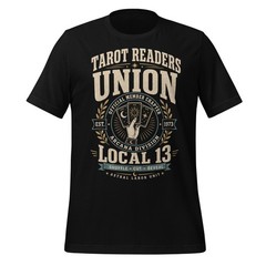 Tarot Readers Union Local 13 T-Shirt Witchy Tarot Card Reading Tee Black XS-5XL