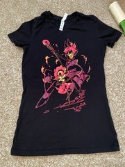 Lot of 3 Hazbin Hotel Alastor and Nifty Shirts Fitted Medium Women ONE FLAW