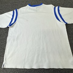 Vintage Champion Classic Fit Jersey V-Neck T-Shirt Mens Extra Large White Blue