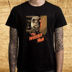 The Invisible Man Retro Movie Men’s Black T-Shirt Size S-5XL