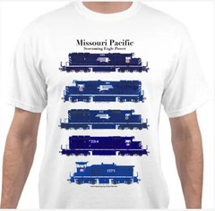 Missouri Pacific Screaming Eagles Railroad T-Shirt by Andy Fletcher