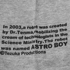 Astro Boy ATOM 2003 Countdown Print T-Shirt Gray Short Sleeve Size L Japan Men’s