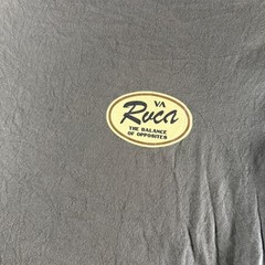 RVCA Mens T-Shirt Large Olive Green Short Sleeve VA Balance Of Opposites Tee