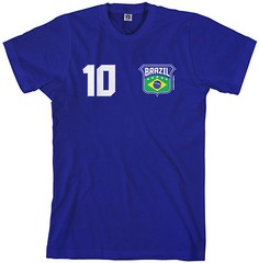 Threadrock Men’s Team Brazil Soccer T-shirt Brazilian Football