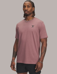 Under Armour Project Rock Branded T-Shirt Mens Sz M/ L/ XL/ 2XL Maroon Mist New