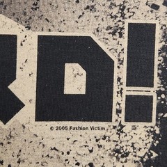 Vintage Fashion Victim Rock Hard Shirt Mens XL Drum Kit Graphic Tee 2005 Music