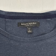 Banana Republic Luxury Touch Crew Shirt Solid Navy Blue T-Shirt ✅ Sz Large Tall