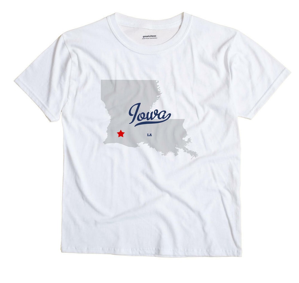 Iowa Louisiana LA T-Shirt MAP