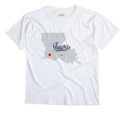Iowa Louisiana LA T-Shirt MAP