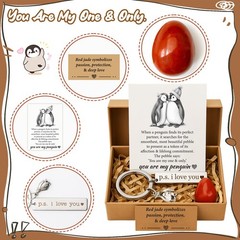 Anniversary Penguin Gift Box Set for Her or Him Romantic Keepsake for Girlfr…