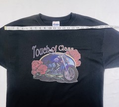 Hanes Heavyweight 50/50 “ Touch Of Class” Black T-Shirt Size Large NWOT