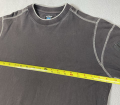 Kuhl Kommando Crew Shirt Mens Medium Gray Organic Cotton Long Sleeve Pocket