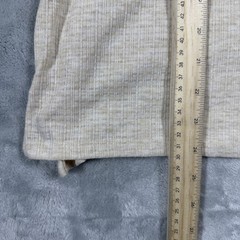 G.H. Bass Henley Mens Medium Beige Waffle Knit Thermal Long Sleeve Shirt