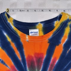 Gildan Heavy Cotton Tie-Dye Short Sleeve Crew Neck Cotton T-Shirt XL Hand-dyed
