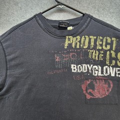 Body Glove Shirt Mens Large Black Distressed Graphic Protect The Core Surf Tee