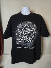 Shaka Wear Family First Tshirt Adult Size 2XL Black Heavyweight 100% Cotton
