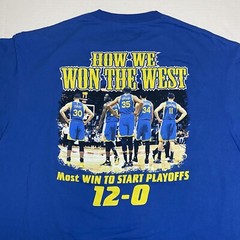 Golden State Warriors NBA Champion Shirt Rap Tee Men XL Steph Curry Kevin Durant