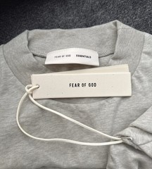 Fear of God Essentials Logo Gray Crew Neck Short Sleeve Cotton Jersey Tee L