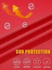 MAGCOMSEN Men’s Hooded UPF 50+ Sun Protection T Shirts Long Sleeve Athletic Fish