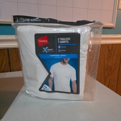 Hanes Comfort Soft Tagless T-Shirts White XL Men’s 3 Pack