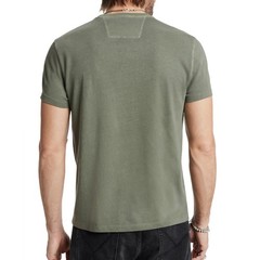 John Varvatos Men’s Embroidered Applique Skull SS Crew T-Shirt Flagstone Grey