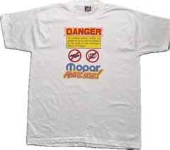 Vintage 90’s XL White NOS Mopar Rules Single Stitch, Made In USA.