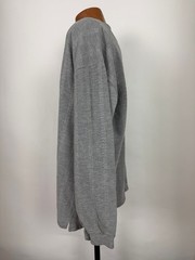 Vintage 90s Ribbed Henley Men XL Oversized Drop Shoulder Minimalist Grunge Heavy