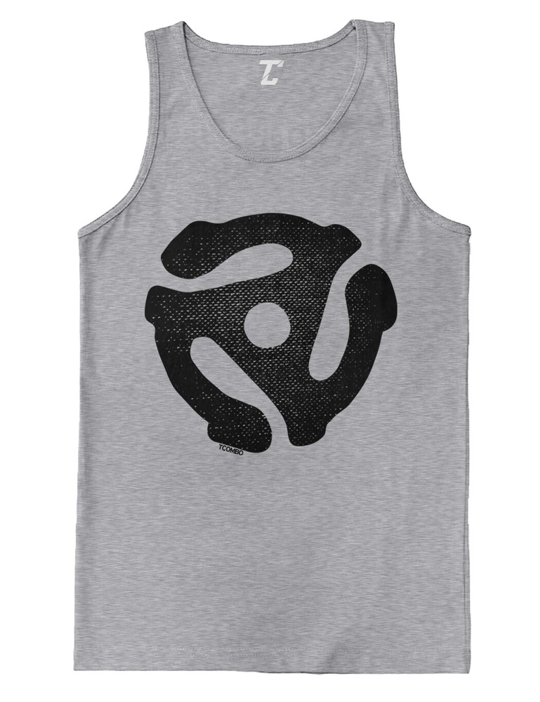 45 Adapter – Record Player Vinyl Music Lover Old School Men’s Tank Top