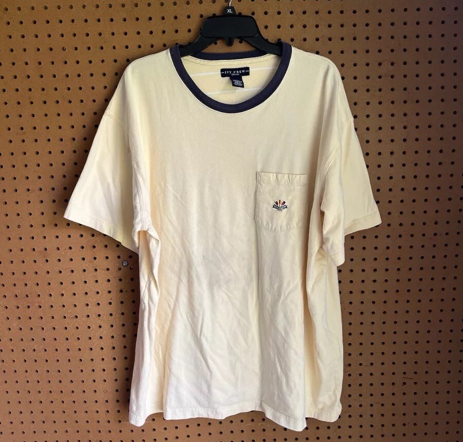 Ivy Crew Classics Vintage Ringer Tee Yellow Navy Size Men’s XL