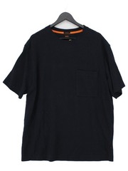 Boss Men’s T-Shirt XXL Blue Cotton with Polyamide, Elastane Basic