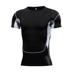 Men’s Compression Top, Breathable Moisture Wicking Workout T-shirt For Outdoor S
