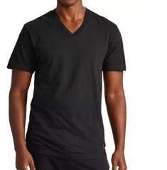 3 POLO RALPH LAUREN BLACK 100% COTTON V NECK T SHIRTS UNDERSHIRTS S M L XL XXL