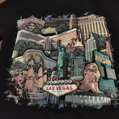 Vtg 90s The Mirage Las Vegas Black T-Shirt City Size Adult Small Rare USA Made