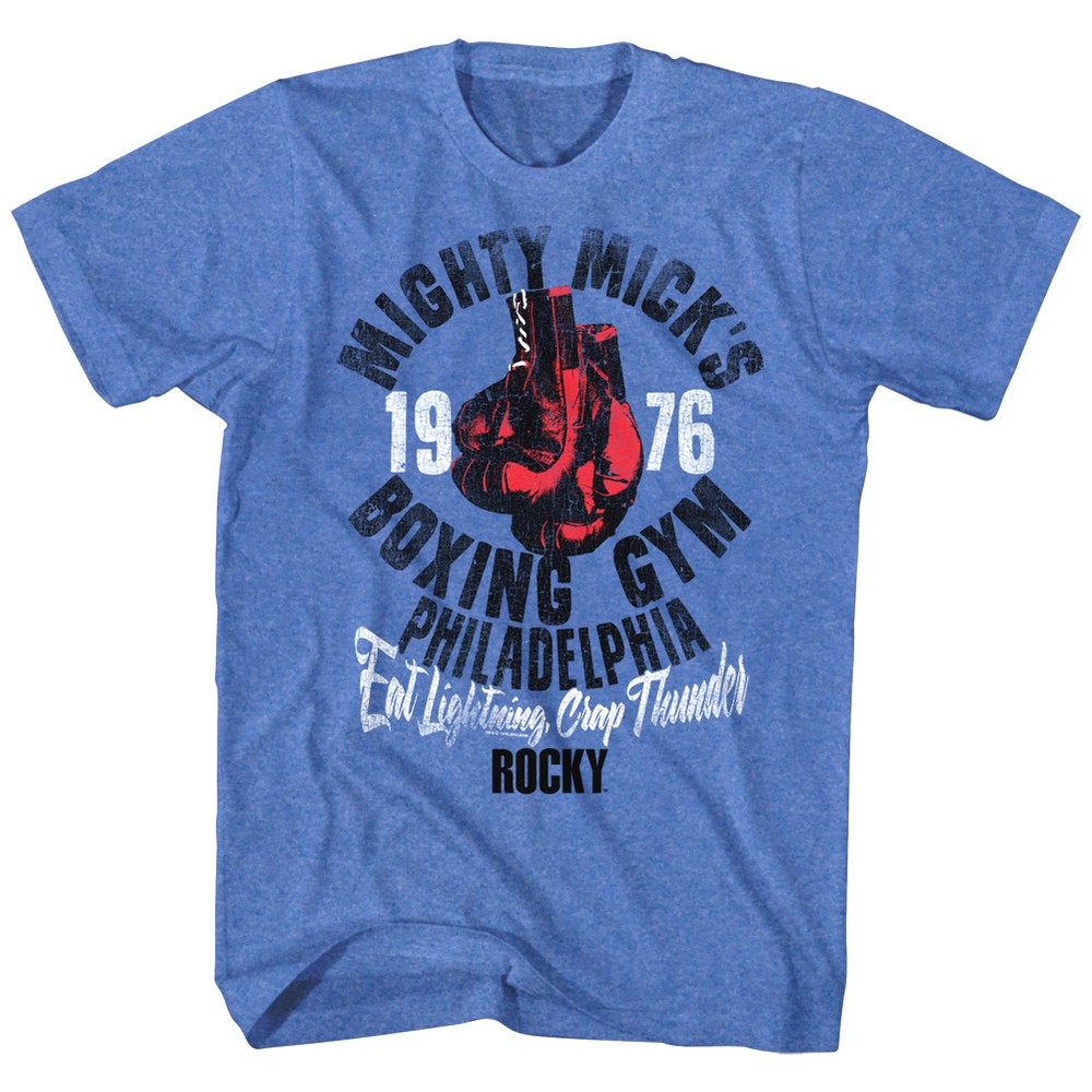 Rocky Balboa Mighty Mick’s Boxing Gym Philadephia Men’s T Shirt Red Gloves Fight