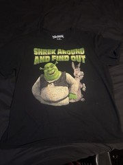 Dreamworks Men’s Black Shrek T Shirt Size XL Pullover Casual Comfort Cartoon