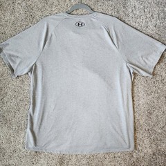 Under Armour T Shirt Mens XXL Gray Tech Tee Short Sleeve Gym Workout 1326413 EUC