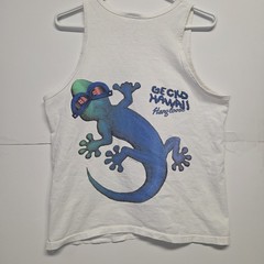 Vintage HAWAII GECKO HANG LOOSE SOFT FADED TANK TOP 90s Size M Anvil Tag