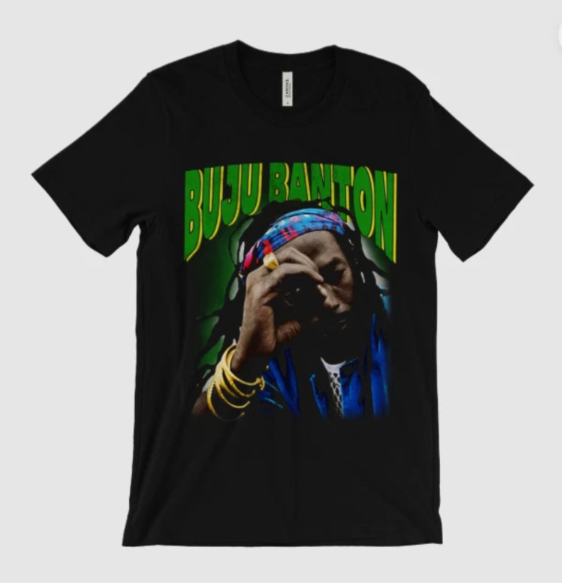 Buju Banton t-shirt – Jamaican reggae dancehall musician – 90s rap vntg tee NEW