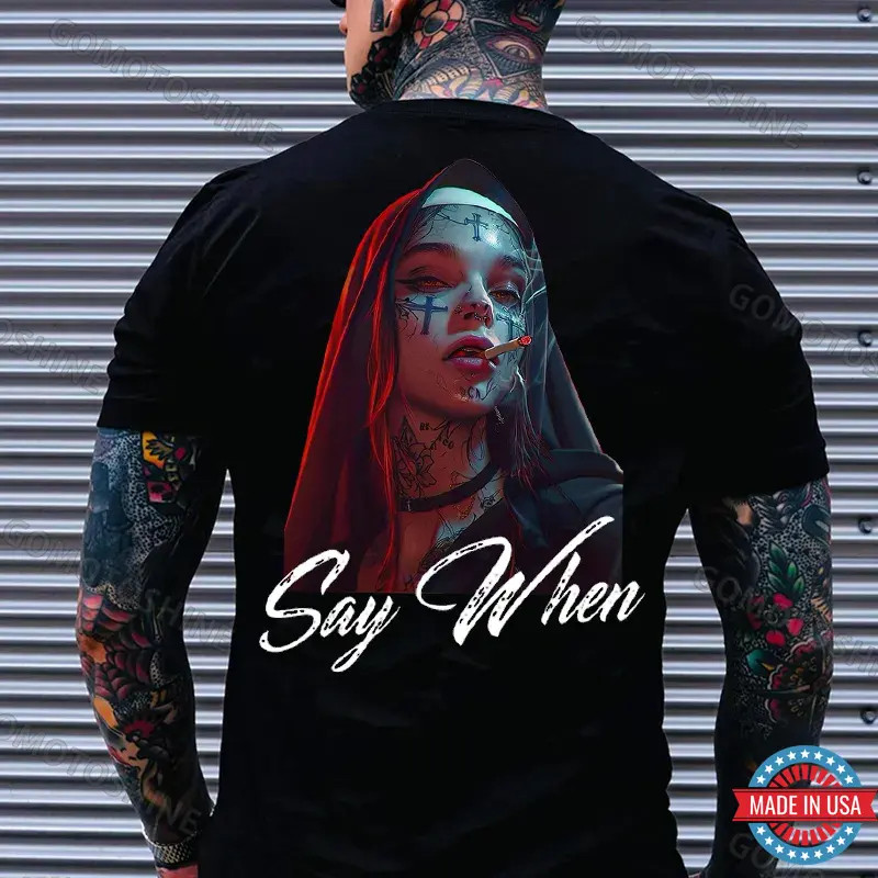 Naked Lady Graphic Vintage Style Black Print T-shirt Gift For Him