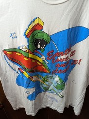 1993 VTG Marvin the Martian Looney Tunes Clean The Earth Shirt Large? Distressed