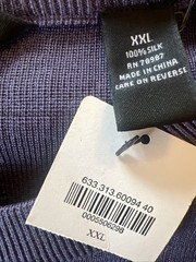 Bachrach Silk Shirt Mens 2XL Purple Lightweight Stretch Casual Crewneck
