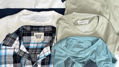 Men’s Small Shirt Lot of 8 Various Brands Flannels T-shirts Reseller Bundle