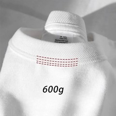 600g Heavyweight Oversized Solid Color 100% Cotton T-Shirt For Men Women