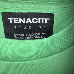 TENACITI STUDIO Green and orange skull T-shirt size 3 XL puff print