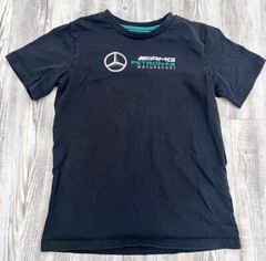 Mercedes AMG Petronas Motorsport Shirt Black Teal Short Sleeve Racing B2