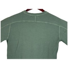 RRL Ralph Lauren Men’s Small Henley Shirt Green Waffle Knit Long Sleeve Thermal