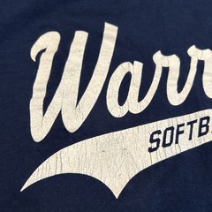 Vintage 1996 Warriors Softball T-Shirt Size XL #44 NCAA High School Intramural